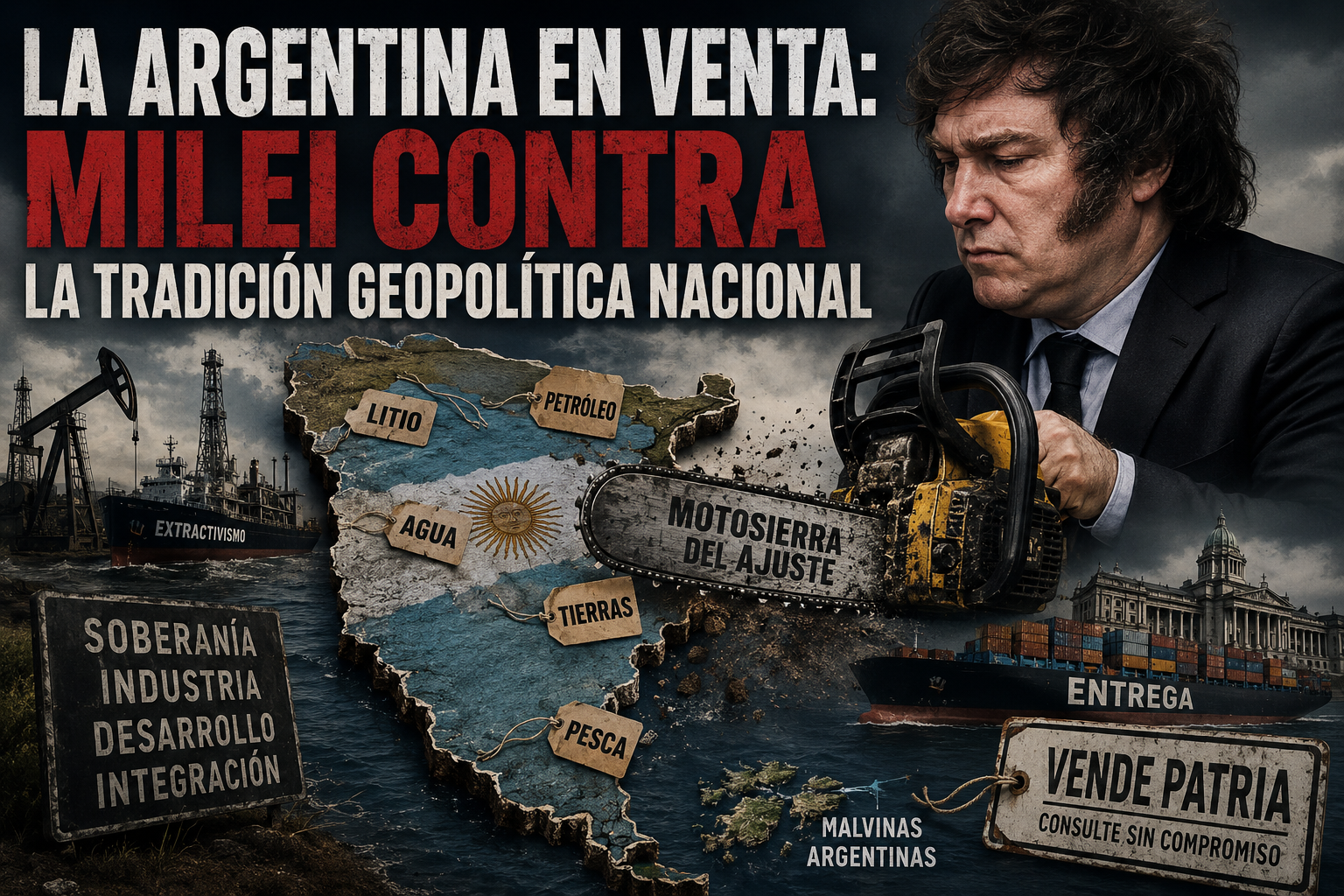 Un país sin geopolítica: Milei y la renuncia a la soberanía nacional