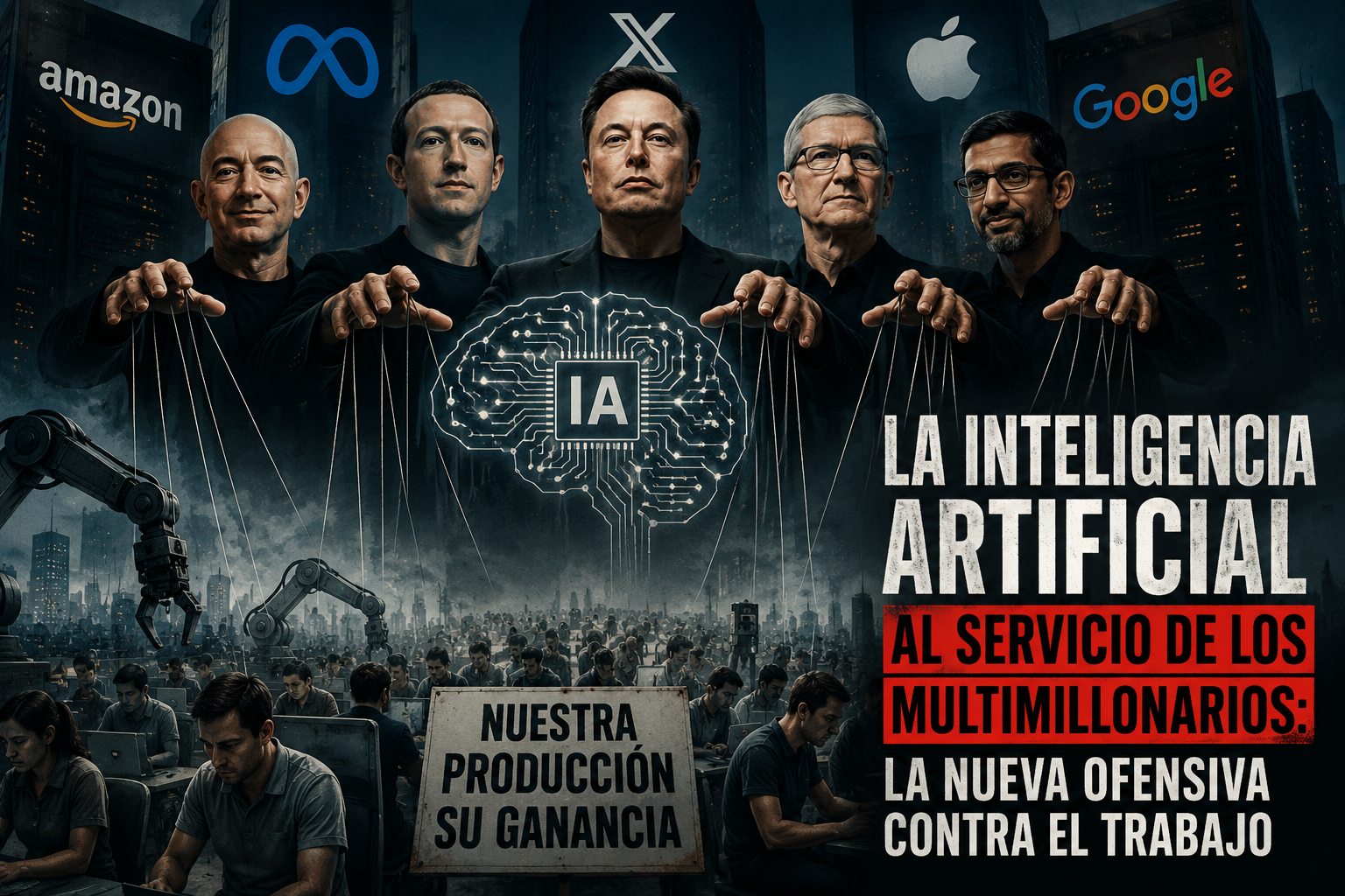 La inteligencia artificial al servicio de los multimillonarios: la nueva ofensiva contra el trabajo