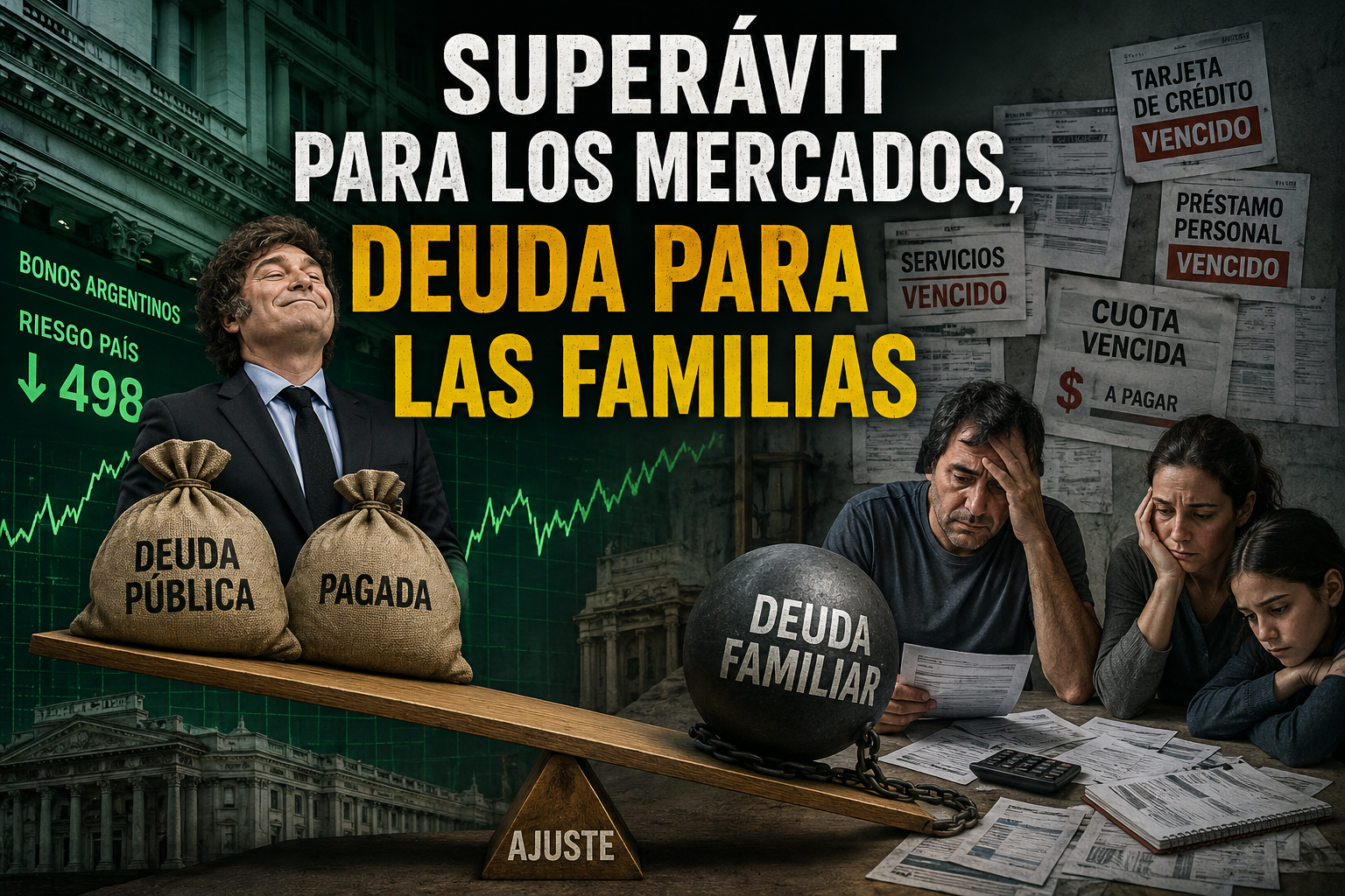 Superávit para los mercados, deuda para las familias
