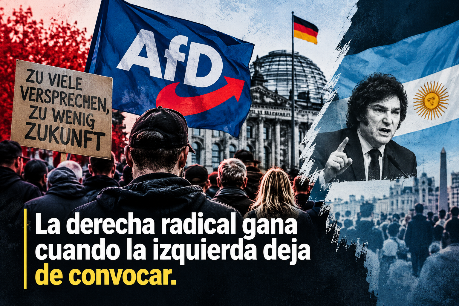 Los llamados a «defender la democracia» no detendran a la ultraderecha, un «frente anti Milei», tampoco.