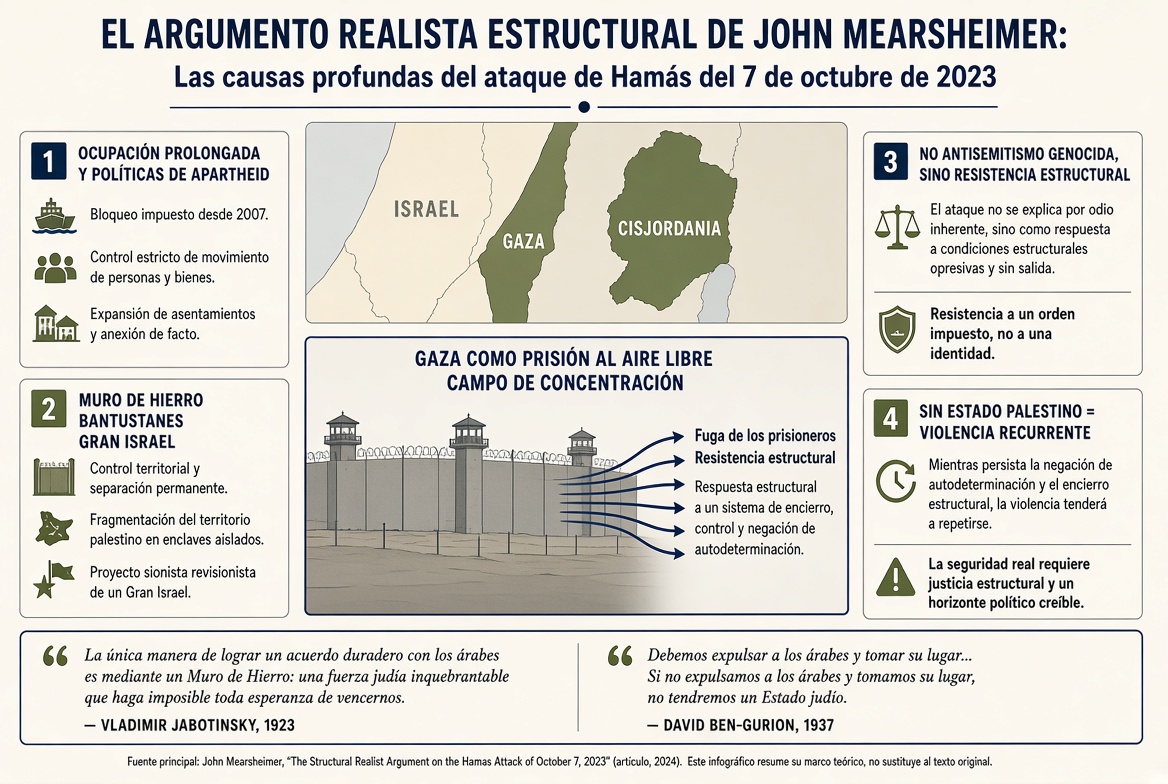 John Mearsheimer: «El 7 de octubre fue la consecuencia inevitable de décadas de ocupación y apartheid»